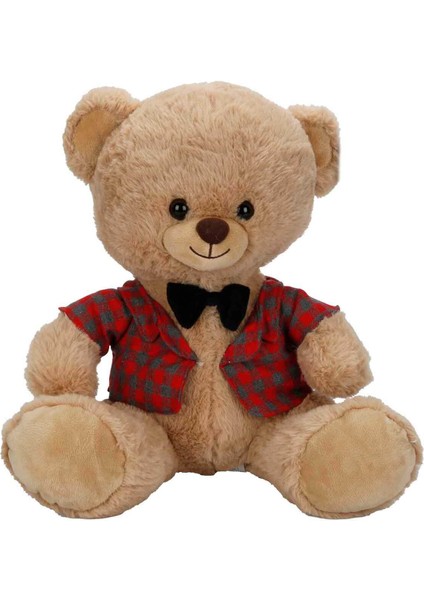 Kıyafetli Peluş Ayı 32 cm - Papyonlu Peluş Ayı
