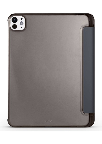 Apple iPad Pro 11 2024 M4 Kılıf Yatay Standlı Kalem Bölmeli Arkası Sert Pc Güçlü Mıknatıslı Smart Kılıf