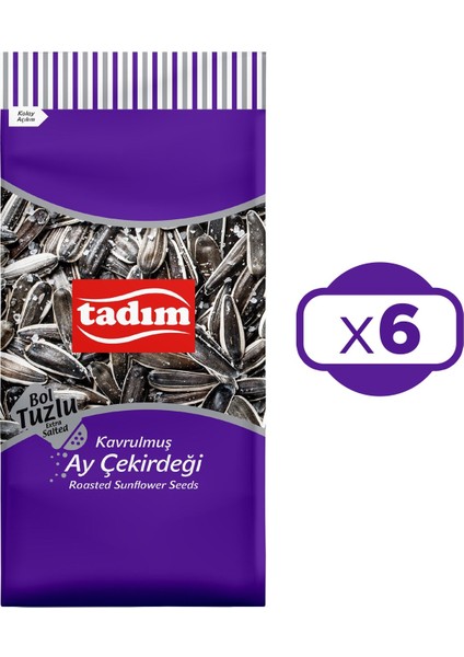Ayçekirdeği 180 gr Bol Tuzlu Kavrulmuş Siyah x 6 Adet