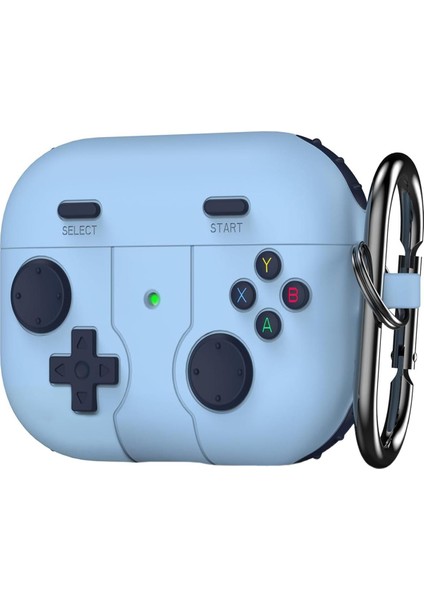 Airpods 4 Kılıf Cartoon Figürlü Silikon Retro Gameboy Mavi