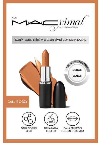 ximal Sleek Satin Lipstick Ikonik Saten Bitişli Ruj-Call It Cozy 3.5gm