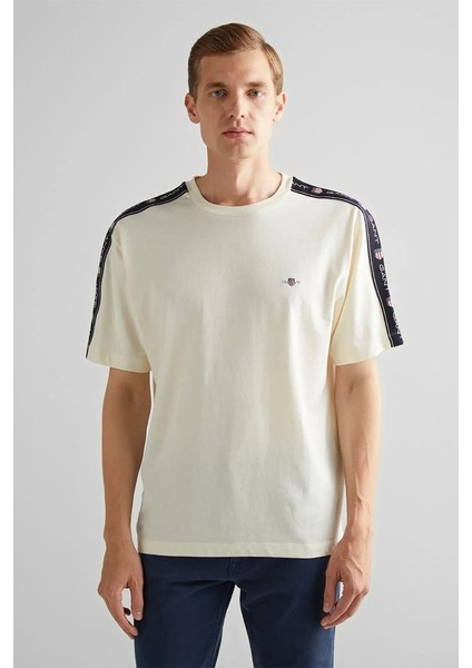 Erkek Krem Regular Fit T-Shirt