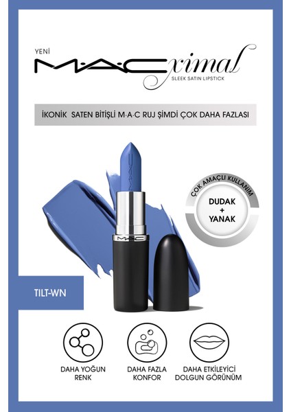 Macximal Sleek Satin Lipstick Ikonik Saten Bitişli Ruj-tılt 3.5gm