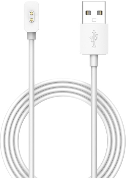 Xiaomi Mi Band 8 Pro Manyetik USB Şarj Kablosu Beyaz