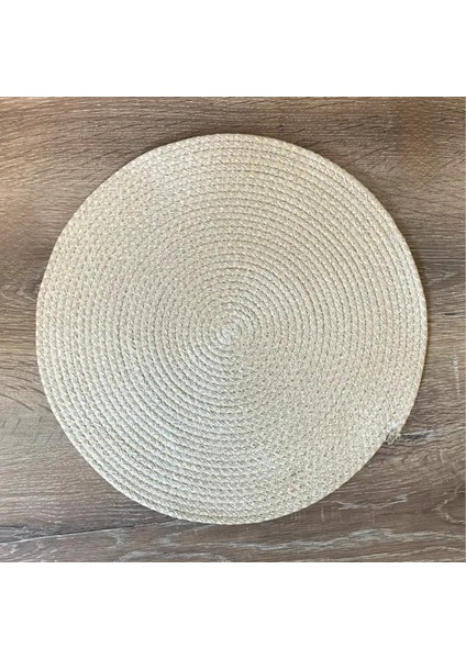 El Yapımı 6'lı Supla - Bej - 32 x 32 cm