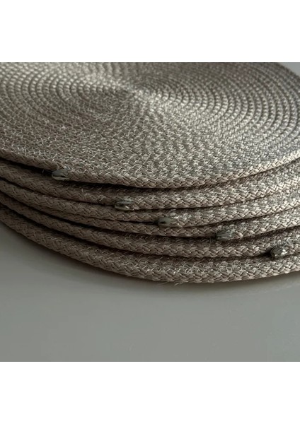 El Yapımı 6'lı Supla - Bej - 32 x 32 cm