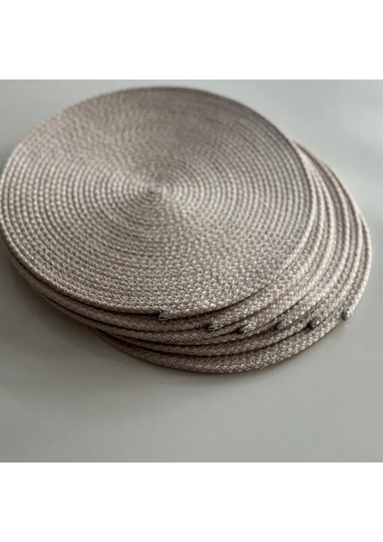 El Yapımı 6'lı Supla - Bej - 32 x 32 cm