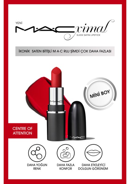 ximal Mini Sleek Satin Lipstick Ikonik Saten Bitişli Ruj-Centre Of Attentıon 1.5gm