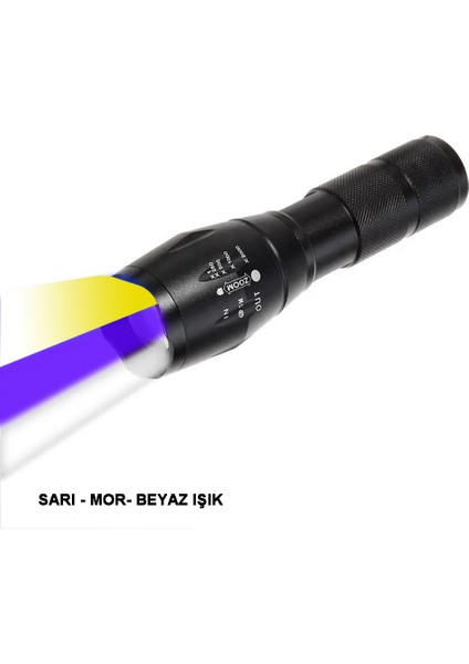 Beyaz Sarı ve Mor Renk Aydınlatma Q5 LED WT-610