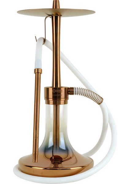 Infınıty Nargile - Bronz Cam-Bronz Gövde