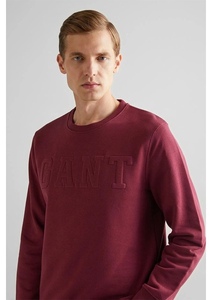 Erkek Bordo Regular Fit Sweatshirt