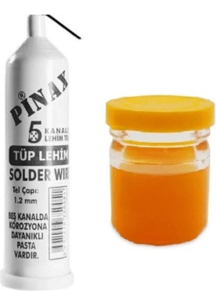 Tüp Lehim Teli 25 gr 1.2 mm + Lehim Pastası - 40 Gr