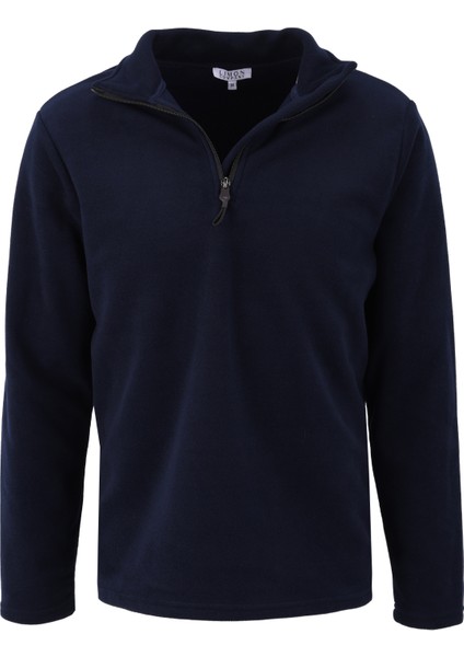 Lacivert Erkek Dik Yaka Basic Fit Polar Sweatshirt L4WM-SWT9502