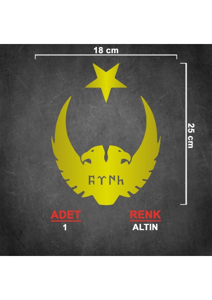 Ay Yıldız Kartal Türk Sticker - Ay Yıldız Sticker - Oto Sticker - Araba Sticker - Araç Sticker