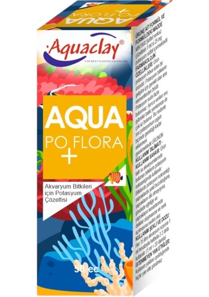 Aquaclay Po + Flora 50 cc Akvaryum Bitkileri Için Potasyum Çözeltisi
