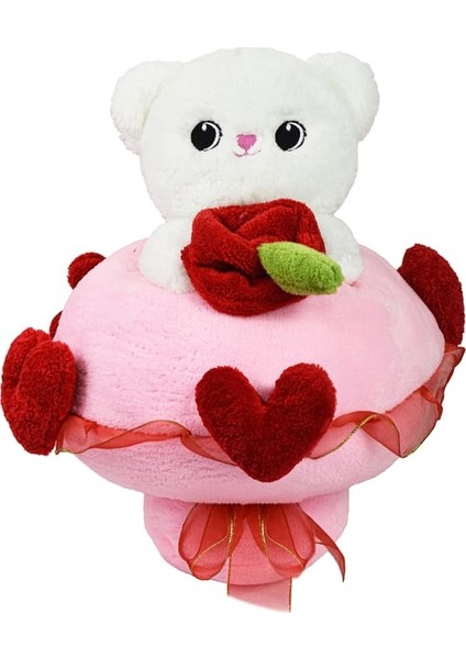 Peluş Ayıcık Sevgi Buketi ve Sevgililer Günü Doğum Günü Hediye