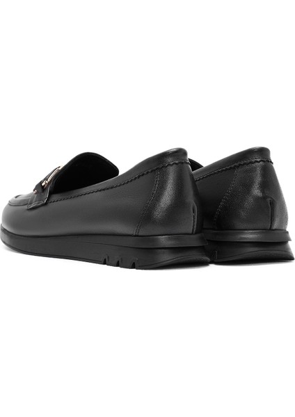 Kadın Siyah Toka Detaylı Deri Comfort Loafer 24WFD153318 indirimleri