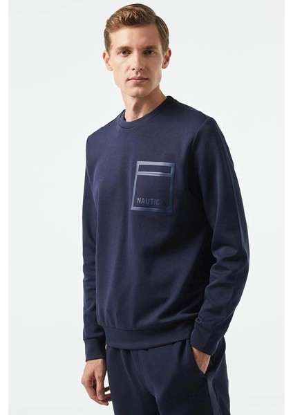 Erkek Lacivert Regular Fit Sweatshirt