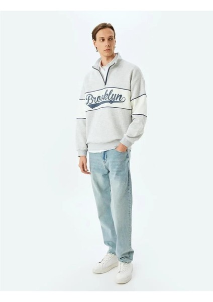 5WAM70029MK 035 Grı Erkek Pamuk Jersey Sweatshırt fiyatları