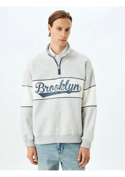 5WAM70029MK 035 Grı Erkek Pamuk Jersey Sweatshırt modelleri