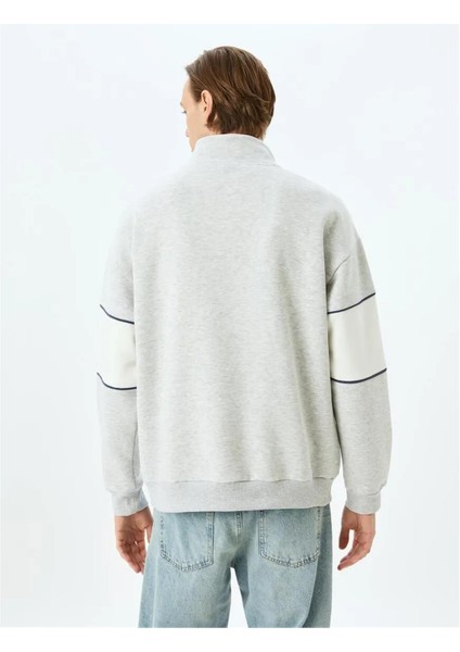 5WAM70029MK 035 Grı Erkek Pamuk Jersey Sweatshırt fırsatları