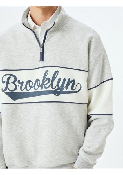 5WAM70029MK 035 Grı Erkek Pamuk Jersey Sweatshırt indirimleri