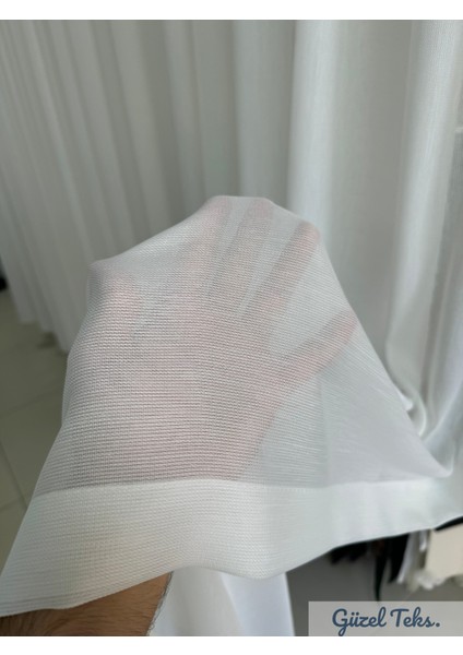 Havlu desen kalın yumuşak dokulu tül perde 1/3 sık pile modelleri