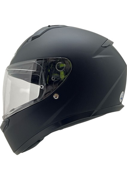 C10 Kask Semı Flat Siyah