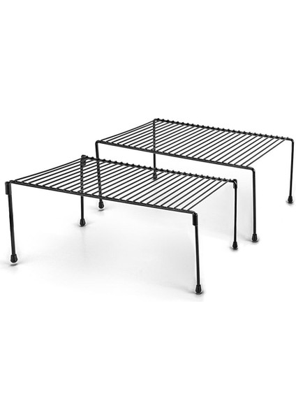 Tekno Trust Metal Dolap İçi Raf Düzenleyici Tezgah Üstü Baharat Rafı Siyah