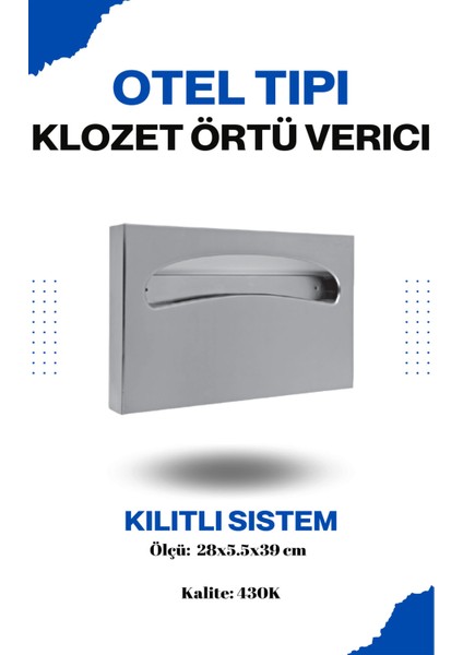 Otel Tipi Klozet Örtüsü Verici Krom Gülen Ağız Paslanmaz