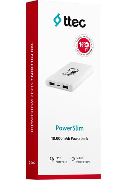 Power Slim 10000 Mah Powerbank Atatürk