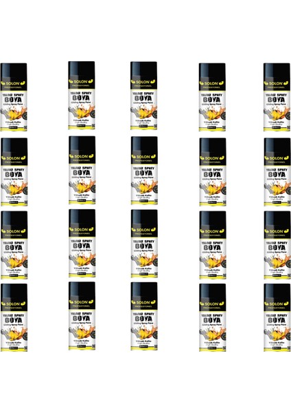 20 Adet (1 Koli) Akrilik Altın Yaldız Sprey Boya 400 Ml.