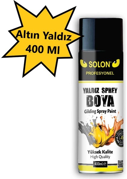 20 Adet (1 Koli) Akrilik Altın Yaldız Sprey Boya 400 Ml.