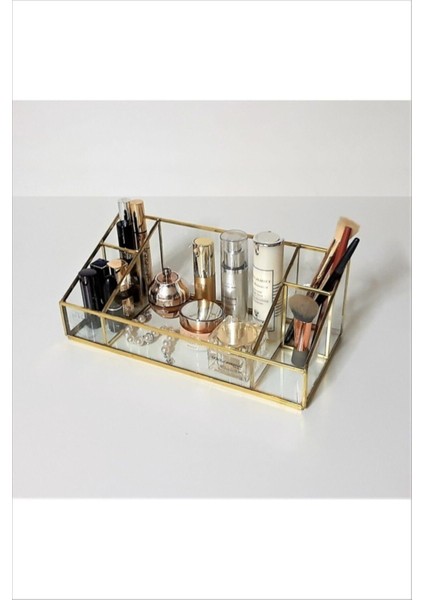 Tekno Trust Brass Glass -Pirinç- Y. Nesil Yeni 5'li Makyaj Kutusu (30 Cm)
