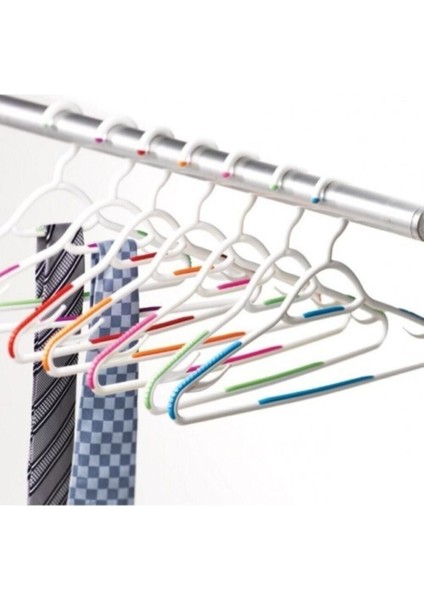 12 Adet Neo Kaydırmaz Silikon Destekli Askı