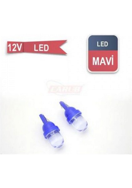 Ampul 12V T10 LED Fariçi Mavi 13