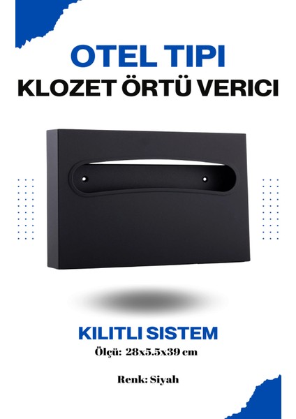 Otel Tipi Klozet Örtüsü Verici Siyah Gülen Ağız