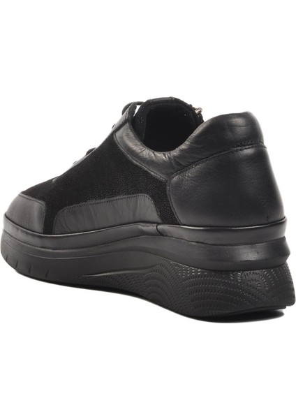 24322149K Siyah Hakiki Deri Kadın Günlük Ayakkabı fırsatları