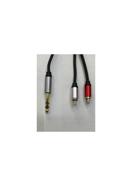 2 Metre 2 Rca 6.3 mm Stereo Kablo 2 Metre 6.3 mm 2 Rca Kablo fiyatları