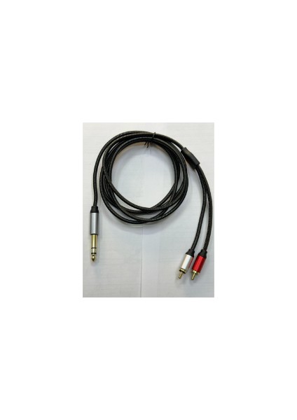 2 Metre 2 Rca 6.3 mm Stereo Kablo 2 Metre 6.3 mm 2 Rca Kablo fırsatları