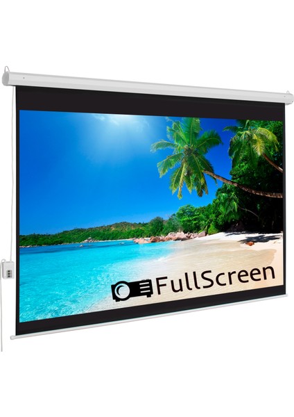 Fullscreen 240X200 Motorlu Projeksiyon Perdesi