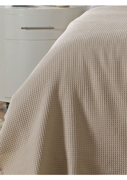 Pike Çift Kişilik Waffle Desenli Yatak Örtüsü Otel Tipi Lüx Pike fırsatları