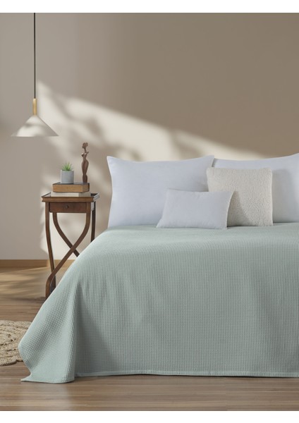 Pike Çift Kişilik Waffle Desenli Yatak Örtüsü Otel Tipi Lüx Pike