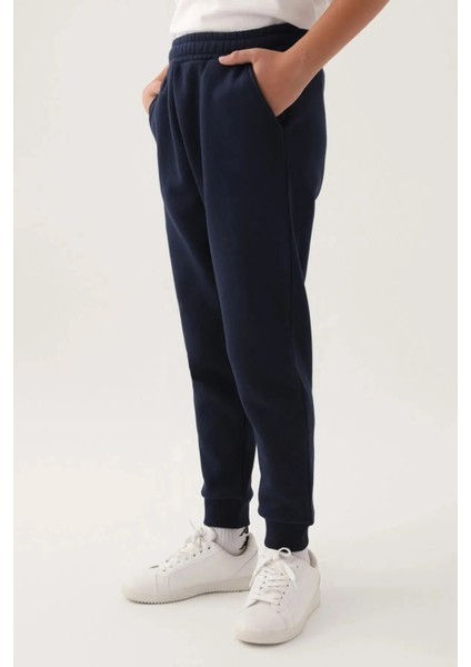 Unısex Çocuk Düz Tek Alt Içi Pamuklu 3 Iplik Beli Lastikli 193201-2 modelleri