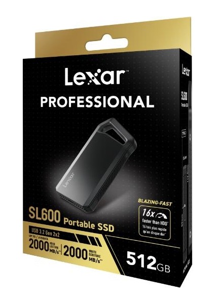 Professional SL600 512GB 2000MB/S Taşınabilir SSD LSL600X512G-RNBNG