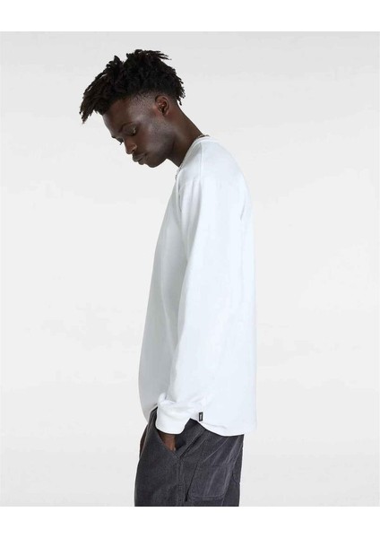 Erkek Beyaz Düz Sweatshirt Vans Off The Wall Iı Ls VN000G3ZWHT1 modelleri