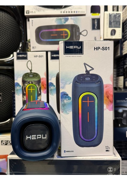 HP-S01 Taşınabilir Şarjlı Bluetooth Hoparlör 3000 Mah Rgb Aux.usb.tf 20W Rms Tws Type-C Şarj