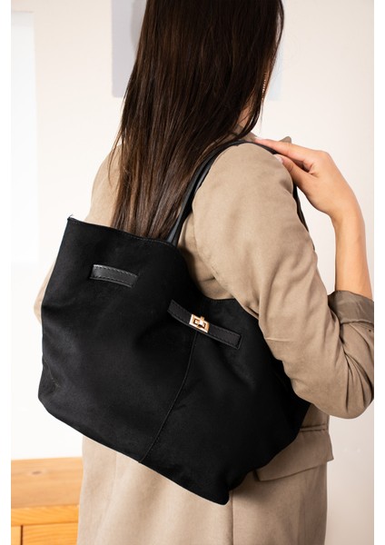 Kadın Süet Deri Uzun Askılı Mıknatıs Kapamalı Astarlı Omuz & El Çantası LF-1723 modelleri