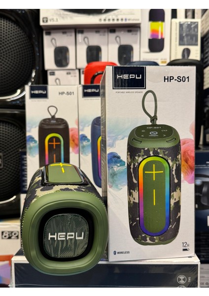 HP-S01 Taşınabilir Şarjlı Bluetooth Hoparlör 3000 Mah Rgb Aux.usb.tf 20W Rms Tws Type-C Şarj modelleri