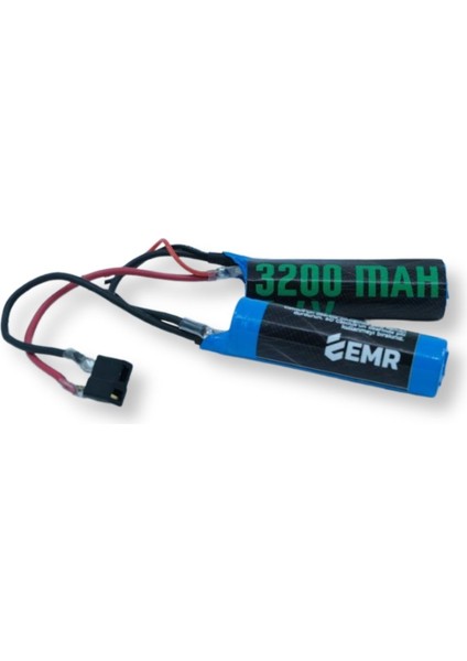 7.4V 3200MAH Lithium Ion Iki Yaprak Airsoft Pil T-Plug